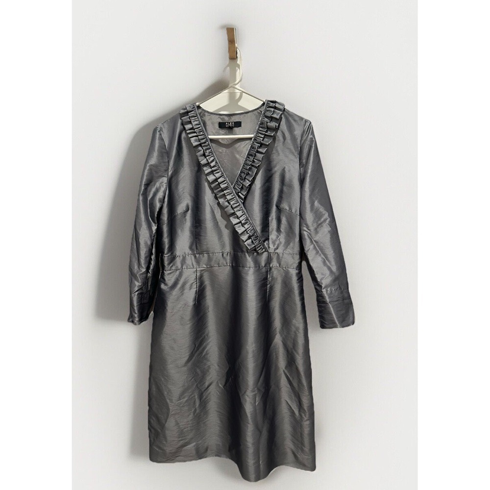 Alex Marie Size 12 Gray Knee Length Party Wedding Bridesmaid Dress‎ Side Zip